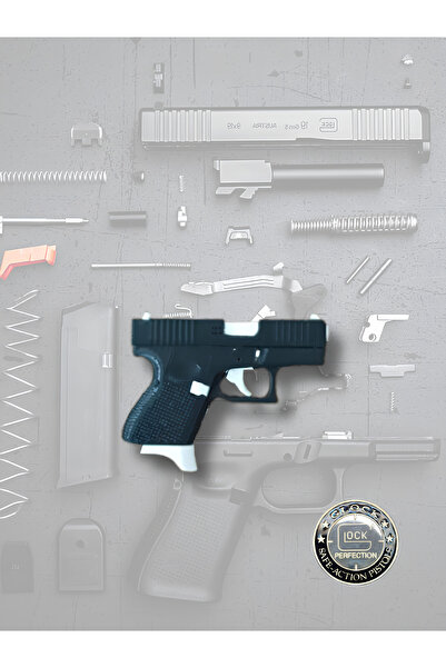 mmb COPIE - Glock 43 Mini breloc - la scară 1:3, mecanism funcțional 90%, obiect de colecție