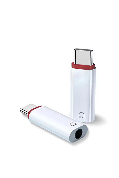 Choice محول سماعة أذن USB-C إلى 3.5 ملم - أبيض - قطعتان، مقبس 3.5 ملم، محول ص...