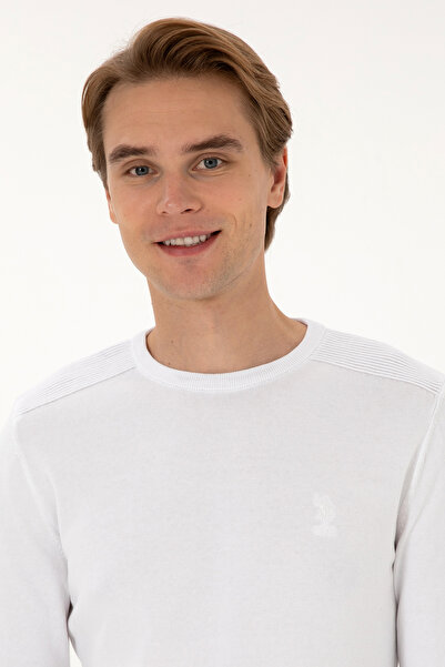 U.S. Polo Assn. Men's White Basic Sweater 50307779-Vr013