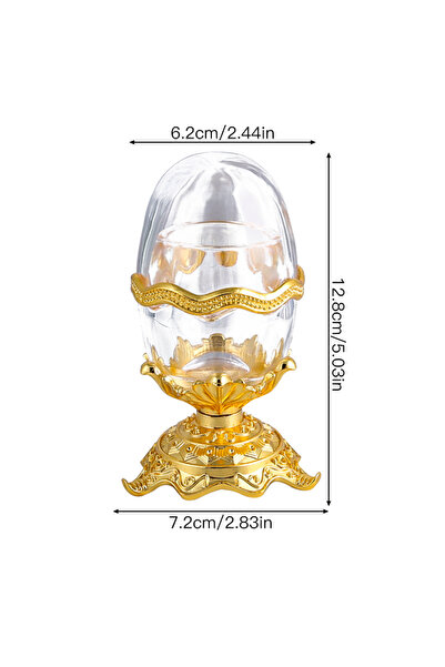 Choice Egg golden 1 metal toothpick holder with base, creative egg design, suitable for living room, dining