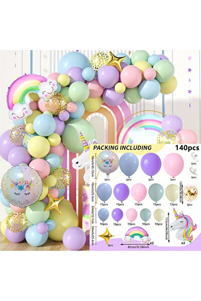 Choice Other MULTI 140PCS Unicorn Rainbow Balloon Arch Set, Suitable for Birt...