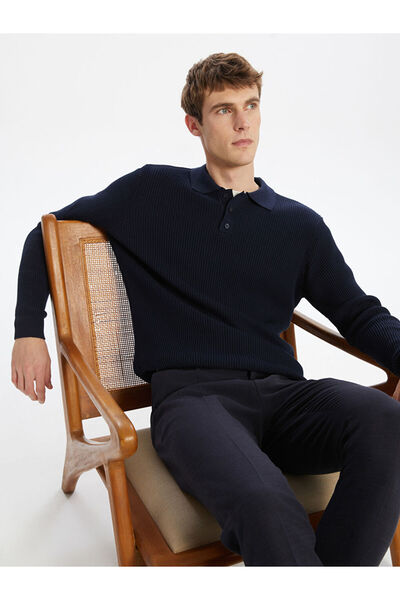 LC Waikiki Sparkling Choices from Shining Store | Polo Neck Men's Knitwear Sweater