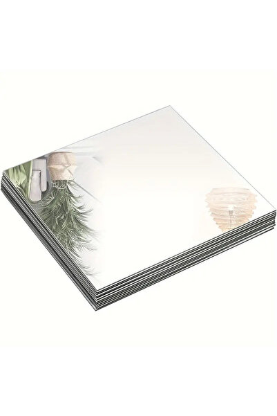 choice2 5 قطع - 20 سم فضي 1/3/5 قطع مجموعة صواني مرآة مربعة أنيقة من الأكريلي...