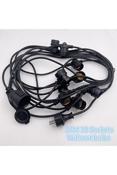 Choice 85-265 فولت قابس الاتحاد الأوروبي 10 أمتار 10 مصابيح 10 أمتار كابل سلس...