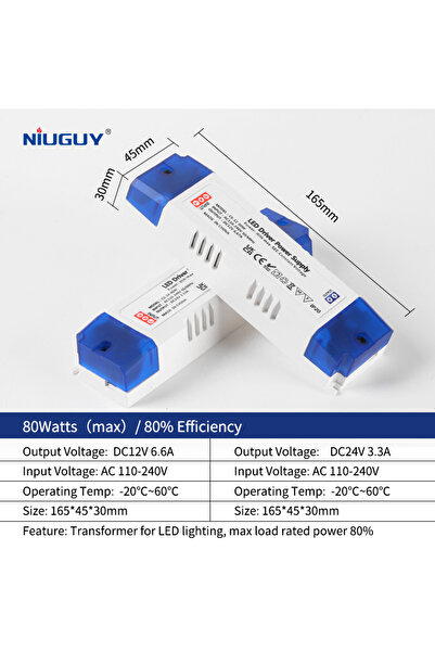 Choice محول إضاءة LED 24 فولت تيار مستمر 80 واط 100 واط 80 واط 60 واط 36 واط ...