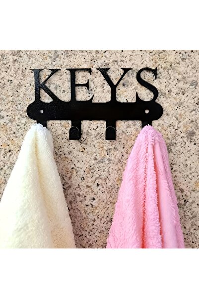 Choice حامل مفاتيح معدني أسود 1 قطعة، خطافات مفاتيح مثبتة على الحائط، خطافات Key Please Row للممر، الباب الأمامي،