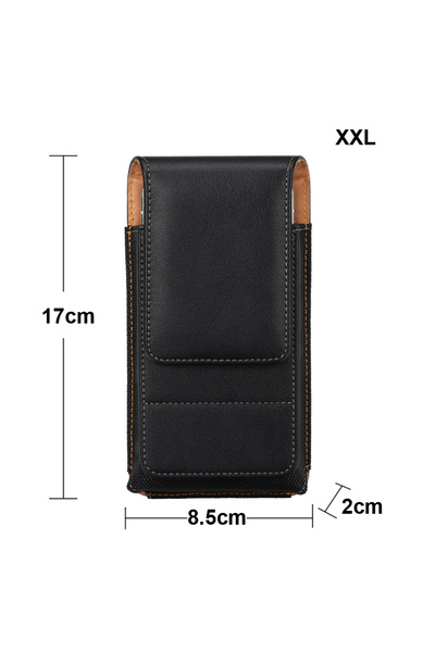 Choice XXL Universal Leather Phone Waist Bag For iPhone 16 Pro Max Men Belt C...