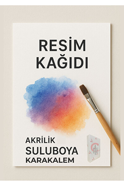 ÇÖZÜM KAĞIT Resim Kağıdı 300 gram 35x50 Cm 10 Adet Sulu Boya Akrilik Ve Karakalem Uyumlu