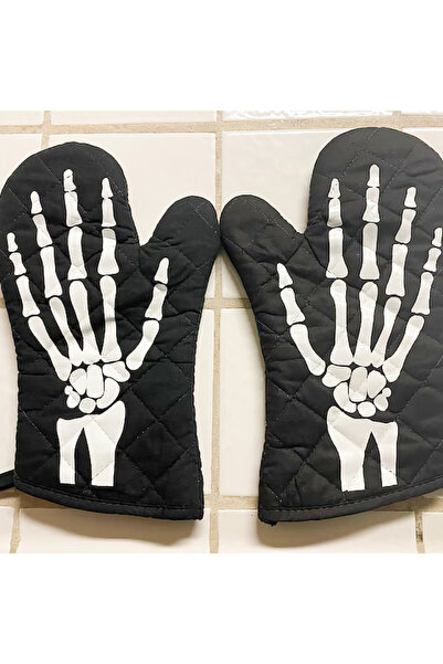 Choice Baking gloves Halloween Horror Oven Mitt Glove High Heat Resistant Hor...
