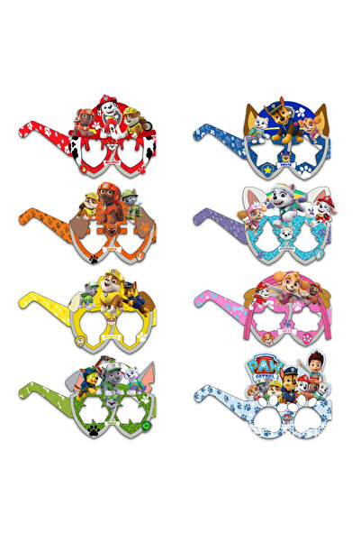 PAW PATROL 1 حزمة 8 قطع بالونات حفلات لطيفة على شكل أقدام الكلاب البوليسية بالونات معدنية بأرقام حفلات استقبال المولود الجديد أعياد ميلاد الفتيات