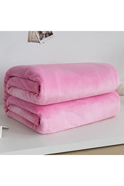 Choice 150X200 سم 58X78 بوصة بطانيات من الصوف الفلاني الوردي المرجاني صلبة 23...