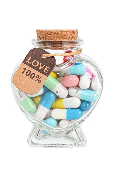 Choice 1 مجموعة 50 قطعة كبسولة رسالة في زجاجة رسالة حب كبسولة رسائل رسالة في ...