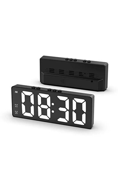 Choice black LED Alarm Clock Electronic Student Digital Clock Voice Control Dual Snooze 12/24H Dual Alarms
