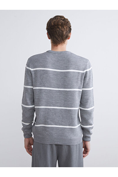 LC Waikiki Stylish Choices from Esvab Clothing |   Crew Neck Long Sleeve Striped Men's Knitwear Sweater