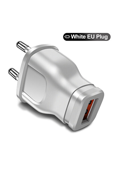 Choice شاحن حائط بمنفذ شاحن USB 5 فولت 1 أمبير من الاتحاد الأوروبي باللون الأ...