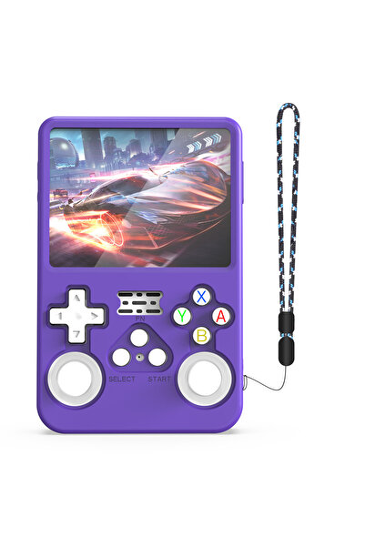 Choice غطاء جلدي مطاطي ناعم من السيليكون باللون الأرجواني لوحدة التحكم المحمولة R36S Retro، غطاء حماية خلفي