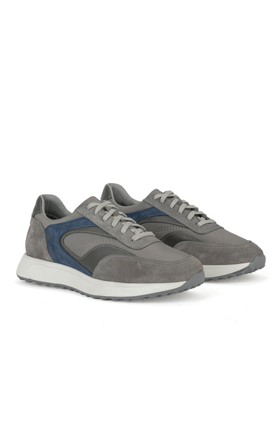 Ziya , Men's Genuine Leather Sneaker 1531026Z313 Gray