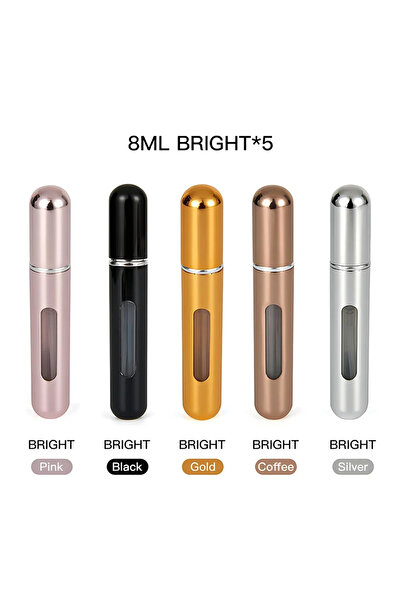 Choice 8 مل 1 مجموعة - 5 قطع 8 مل/5 مل عبوة عطر محمولة لوضع مستحضرات التجميل أثناء السفر