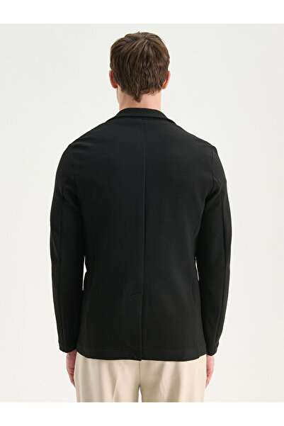 LC Waikiki Siyah Dar Kalıp Erkek Blazer Ceket