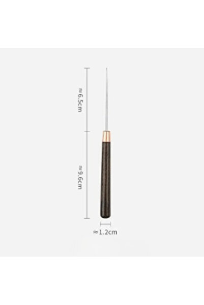 Choice Straight conical nee Wooden Handle Leather Awl Tool Sharp Punch Needle...