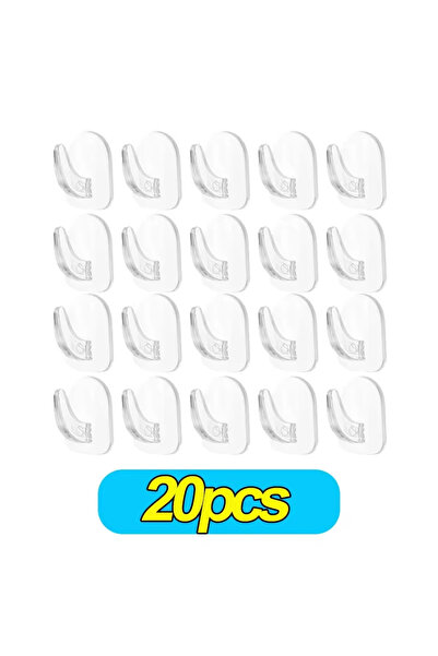 Choice 20 قطعة من الخطافات الصغيرة الشفافة المنزلية الخطافات اللاصقة الحاملة ...