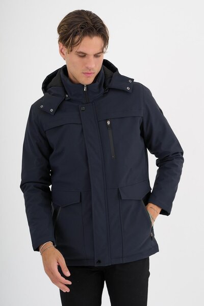 SİVAİST Ανδρικό παλτό με κουκούλα με αποσπώμενο καπάκι, 100% αδιάβροχο και αντιανεμικό, με επένδυση από γούνα