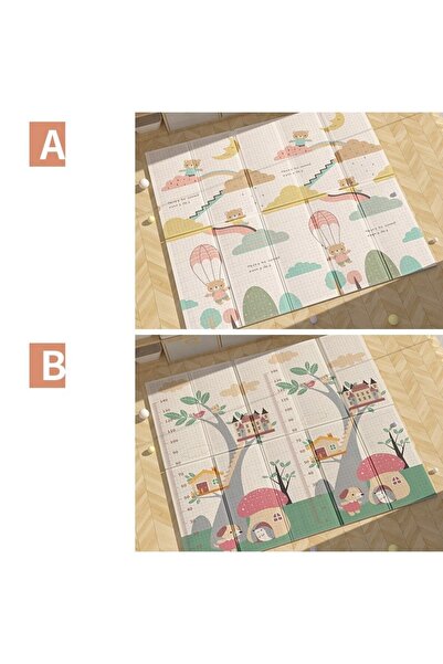 dalip Double-sided Children's Play Mat, Teddy/Dogs, XPE+PE, Waterproof, Non-slip, 150x200x1.5cm