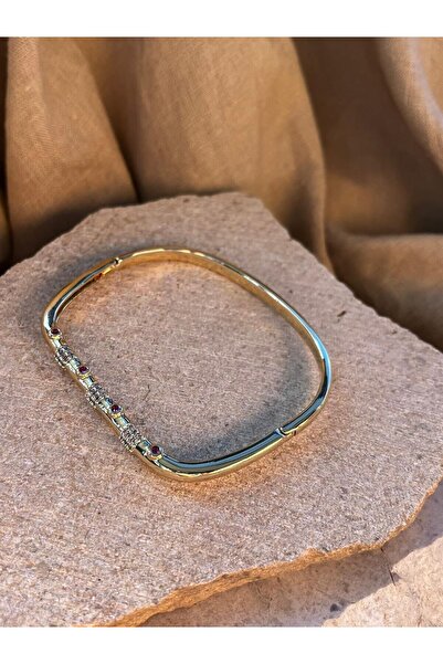 nunu takı Gold Colored Stone Handcuffs