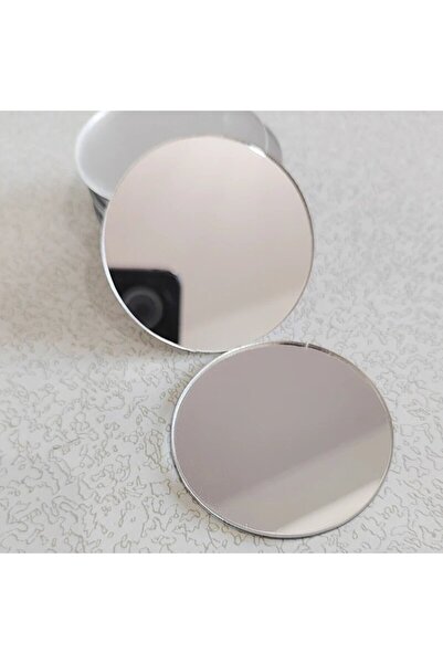 Choice فضي 5 قطع 5 قطع حافظة هاتف محمول DIY ملصق عدسة ذاتي اللصق مكياج محمول مرآة دائرية 2 مم