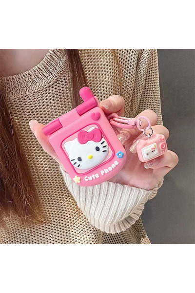 Miniso لسماعات Airpods 4 حافظة سماعات أذن ثلاثية الأبعاد لطيفة من Sanrio Hello Kitty لسماعات Airpods 1 2 3 4 Pro 2 اللاسلكية Bluetoo