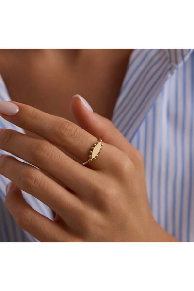 Sembol Gold Vintage Eye Altın Yüzük