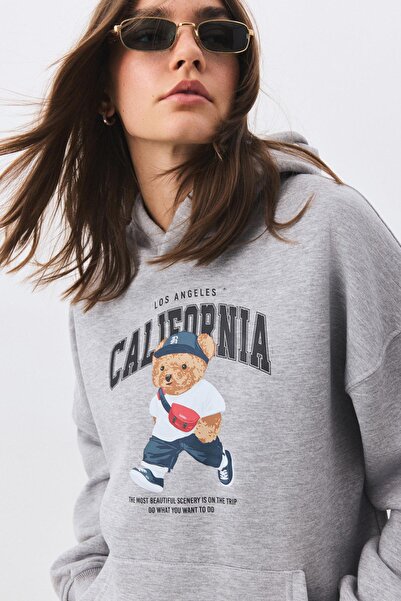 Trendiz Unisex California Bear Sweatshirt Grimelanj