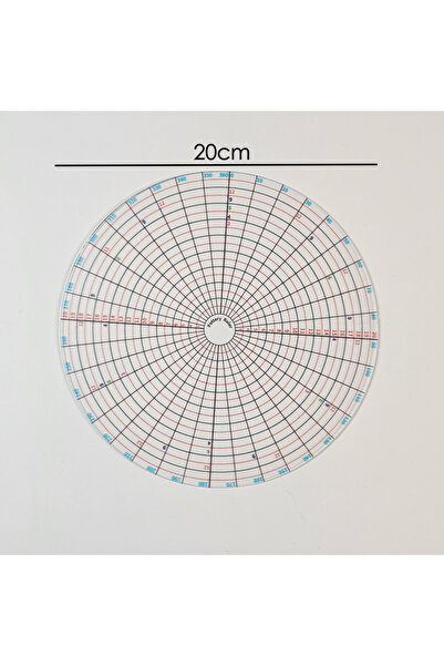 choice2 مسطرة سيراميك بطول 20 سم، أداة رسم، مسطرة دائرية كاملة 360 درجة، مسطر...
