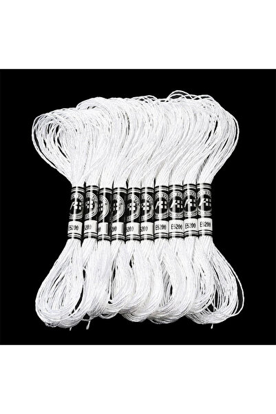 Choice 14 Colors 6Pcs White 6/24PCS Metallic Embroidery Floss Glitter Skein T...