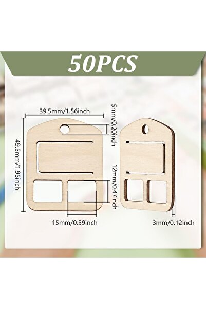 Choice 50 قطعة 50 قطعة منظم خيط تنظيف الأسنان الخشبي منظم خيوط التطريز حامل ب...