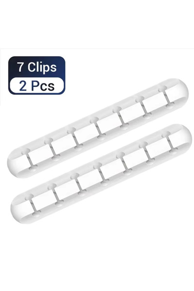 Choice White 7 holes-2pcs 2Pcs Cable Organizer Management Wire Holder Flexible USB Cable Winder Tidy Silico