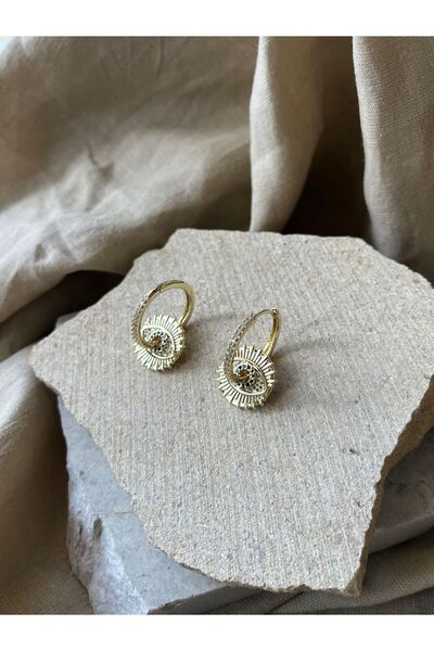 nunu takı أقراط دائرية ذهبية اللون