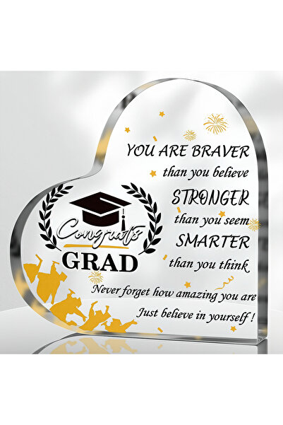 Choice Q5 1pc زخرفة هدية التخرج الأكريليكية مع نمط الشبكة ، هدية مثالية لخريجي الجامعات لعام 2025