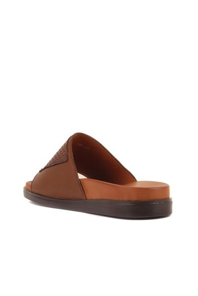 SailLakers Tan Leather Men's Slippers 107-705-2201