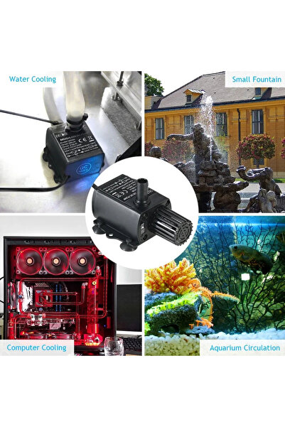 Choice 4.8W USB DC5V 4.8W Ultra-quiet Mini Brushless Water Pump Waterproof Submersible Fountain Aquarium Ci