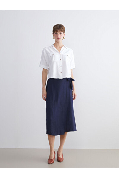 LC Waikiki Sparkling Choices from Shining Store |   Tie-Waist Satin Skirt