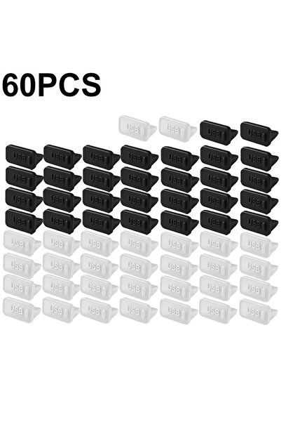 Choice 60 قطعة سدادة غبار مختلطة لمنفذ شاحن USB -A غطاء منفذ أنثوي مقبس سيليك...