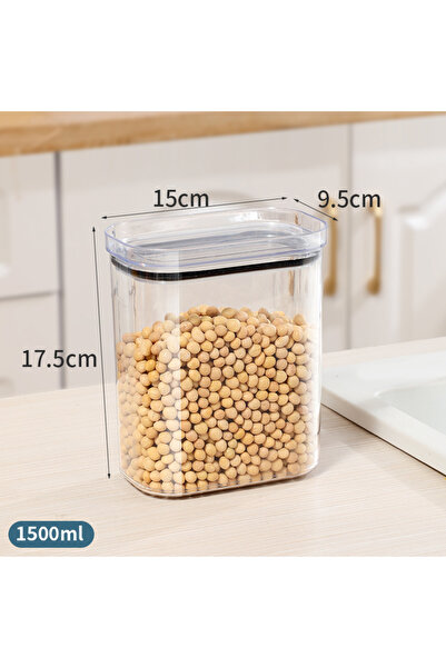 Choice 1500 مل سعة كبيرة مختومة جرة خزانة المطبخ منظم الحبوب فول الصويا المكس...