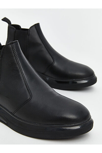 LC Waikiki Siyah Deri Görünümlü Erkek Çizme