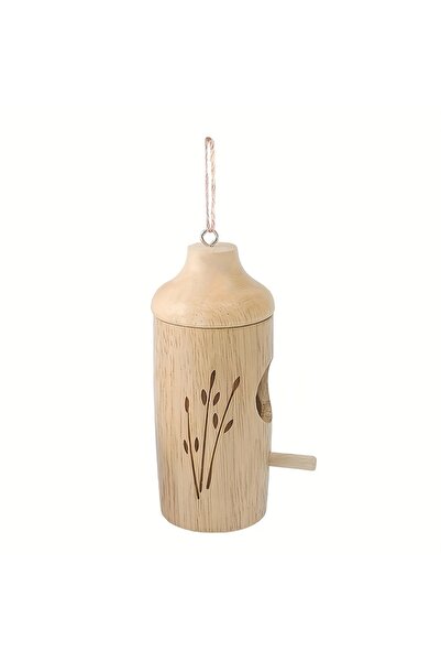 Choice بيت طائر الطنان الخشبي المعلق باللون الرمادي شاليه صغير قفص عش الطيور ...