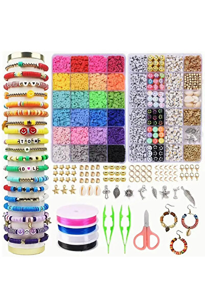 Choice17 SKU1 SHU YU 14400/4200/2400pcs Assorted Polymer Clay Beads Kit for D...