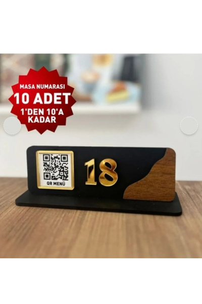 MASA NUMARASI QR MENÜ PENCERELİ 10 ADET