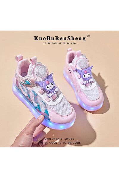 LİLLYPİCCA Kız Çocuk Spor Ayakkabı Şarj Edilebilir Farklı Modlarda Led Işıklı Kapanabilir Tekerlekli