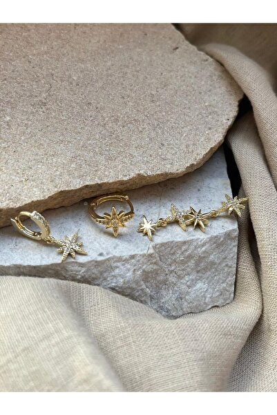 nunu takı مجموعة أقراط ثلاثية على شكل نجمة من YSX Jewelry