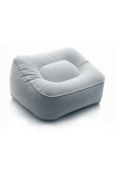 Choice وسادة رمادية من البلاستيك القابل للنفخ لمسند القدمين للسفر والمكتب وال...